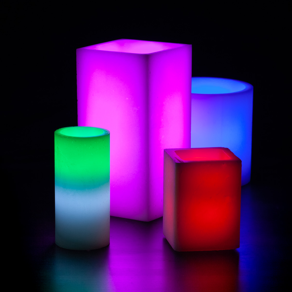 Festive Colorful Party Themed Wax Luminaries