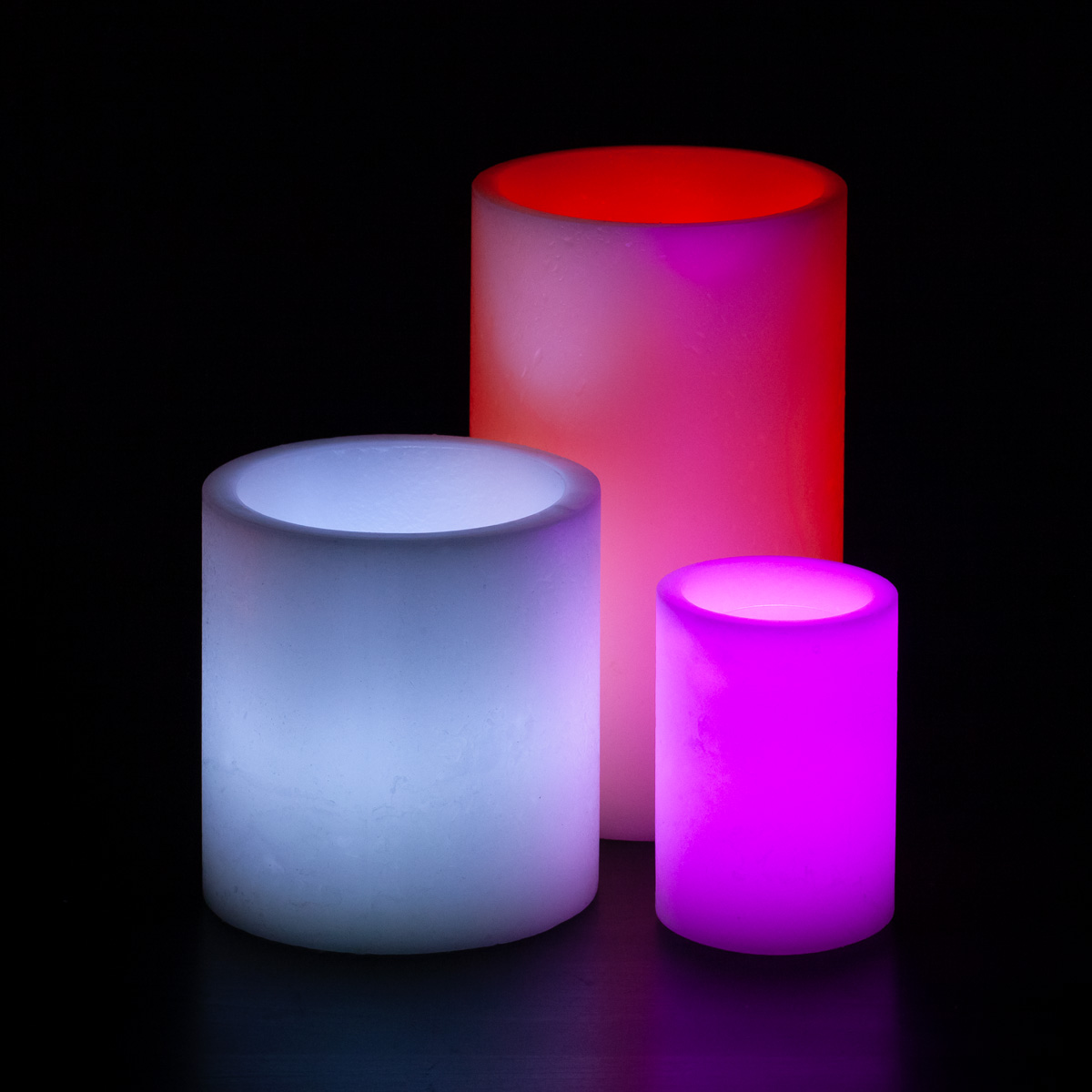 Red, White and Pink Themed Wax Luminary Cluster