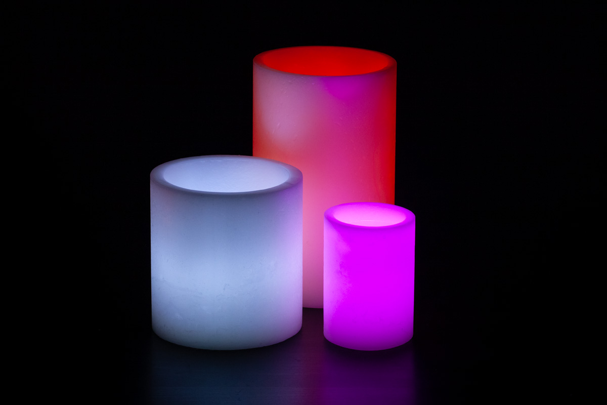 Red, White and Pink Themed Wax Luminary Cluster