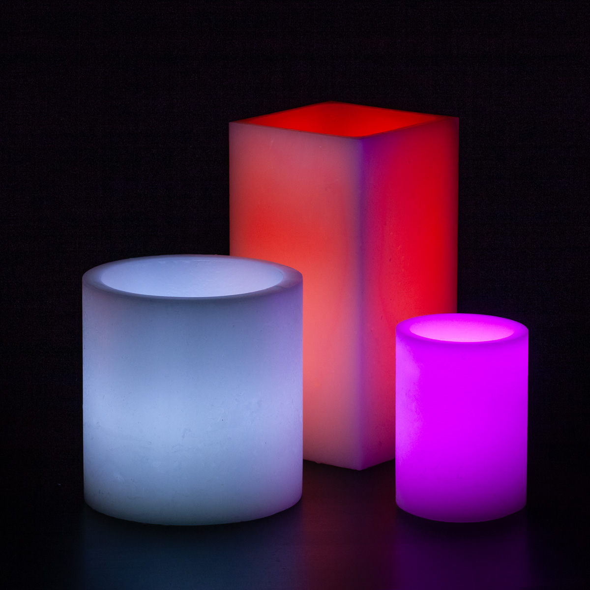 Red, White and Pink Themed Wax Luminary Cluster