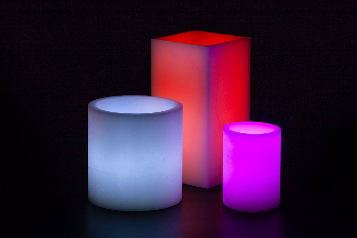 Red, White and Pink Themed Wax Luminary Cluster