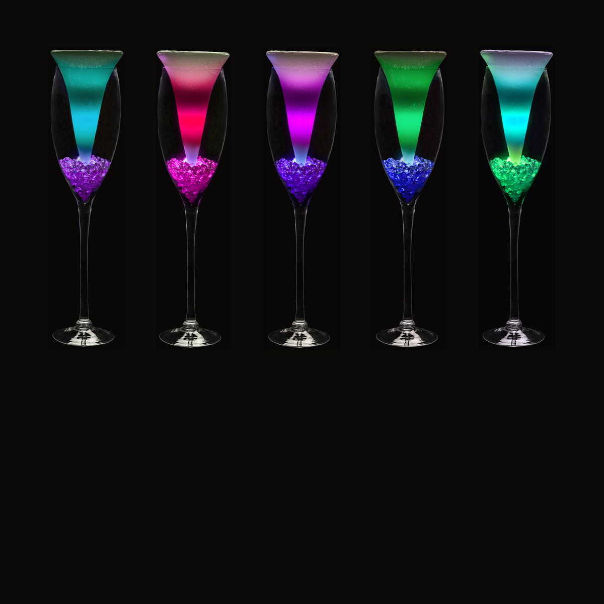 Cone Wax Luminary in Wine Glass