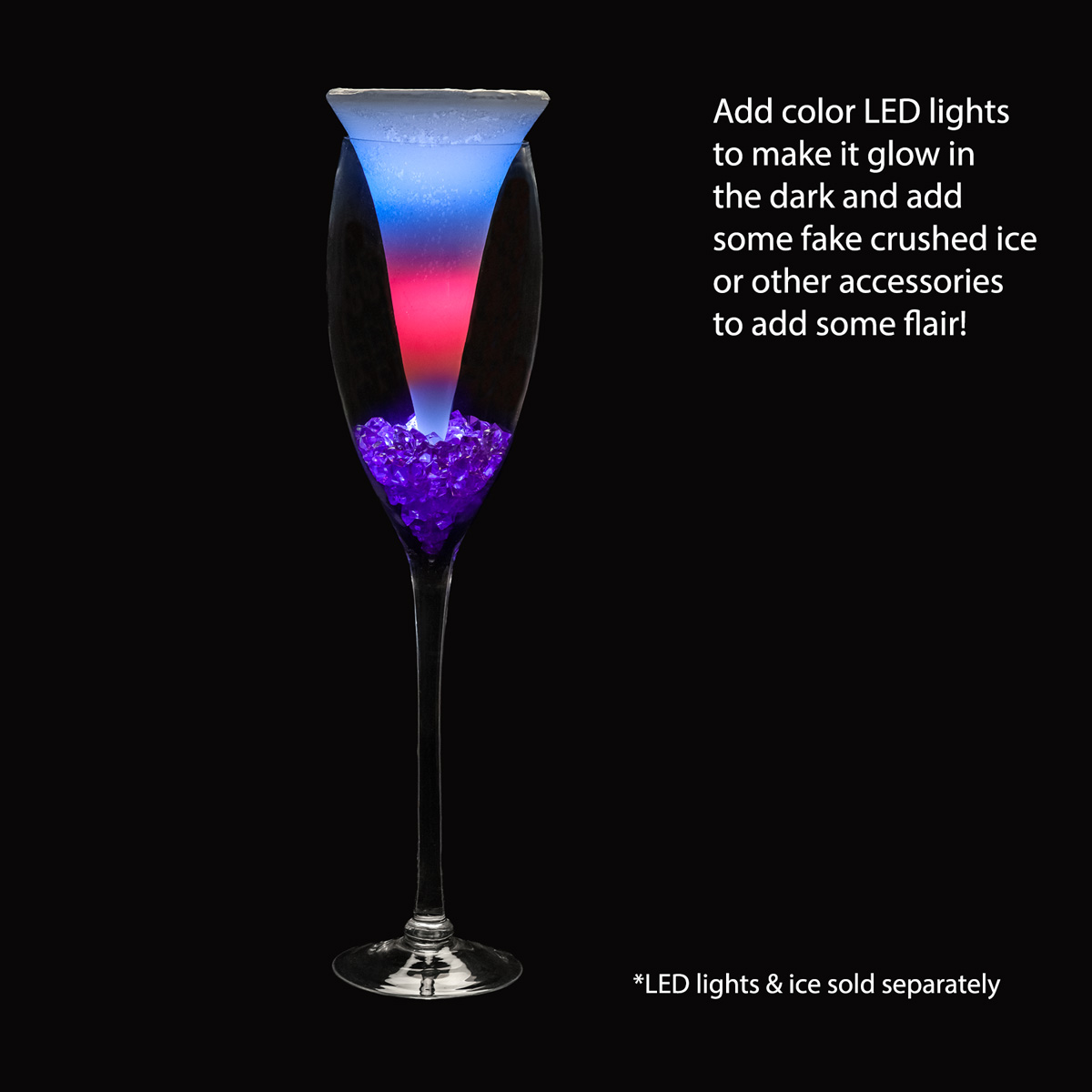 Cone Wax Luminary in Large Wine Glass