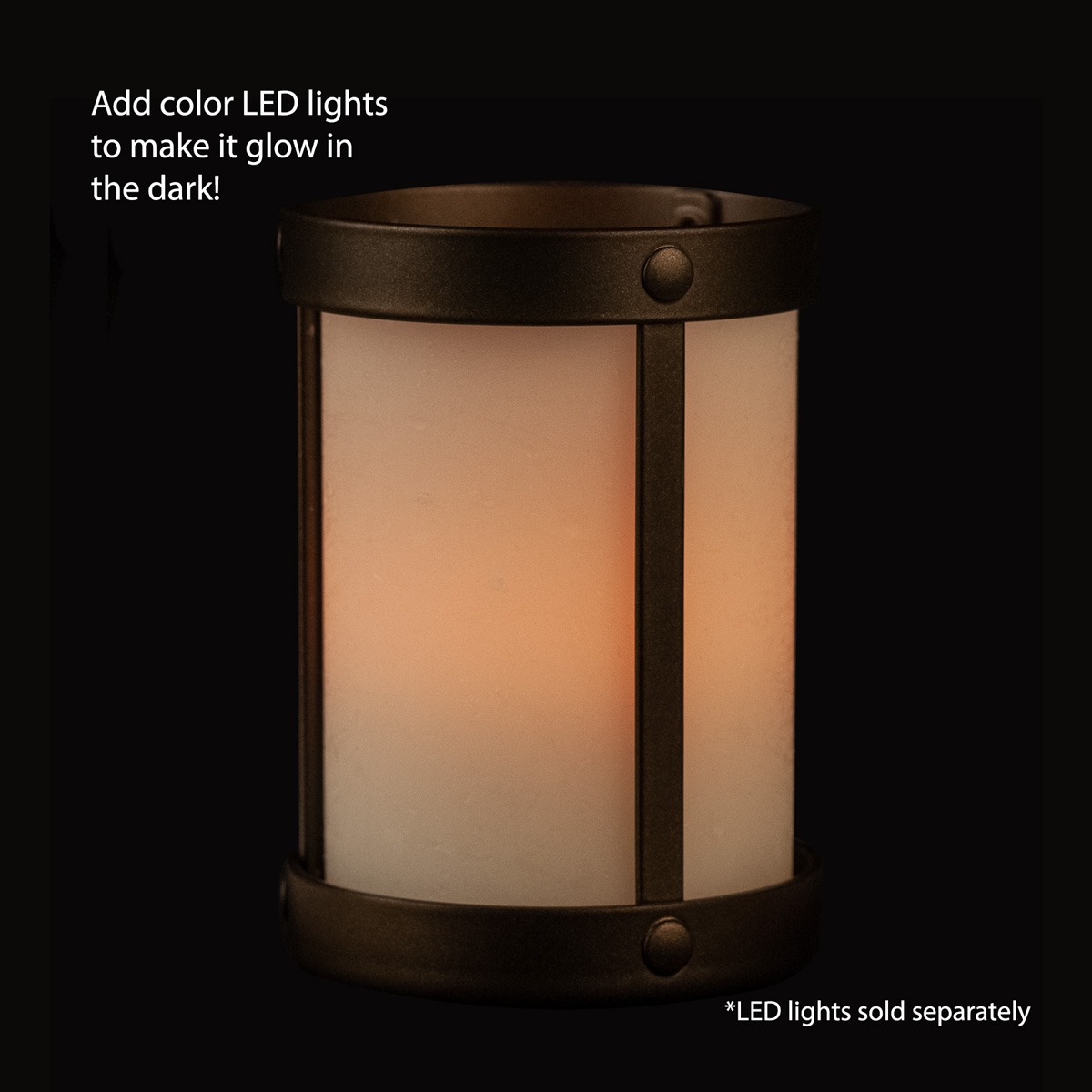 Wax Luminary Cylinder in Metal Holder