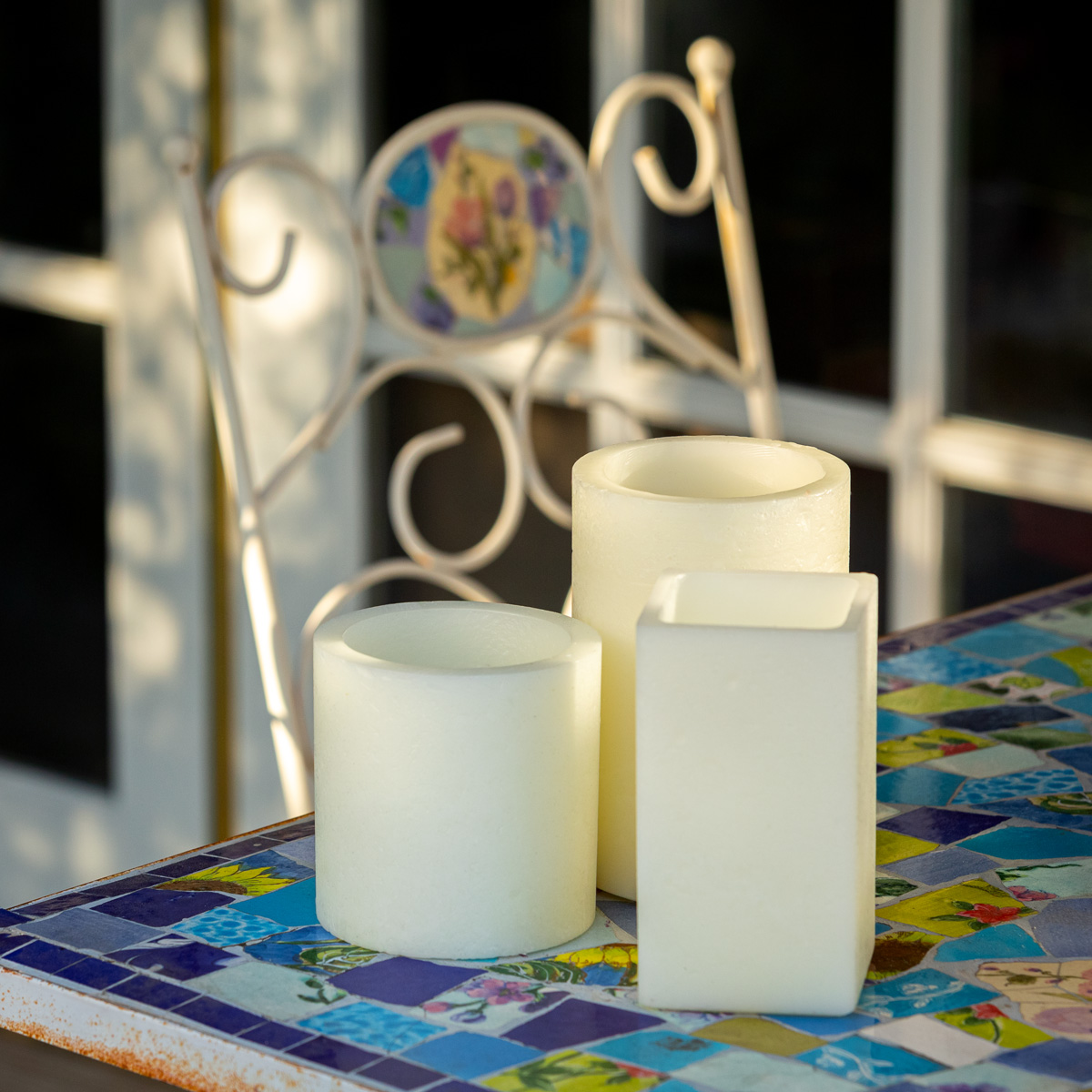 G5 Flameless Pillar Candles - Patio Decor