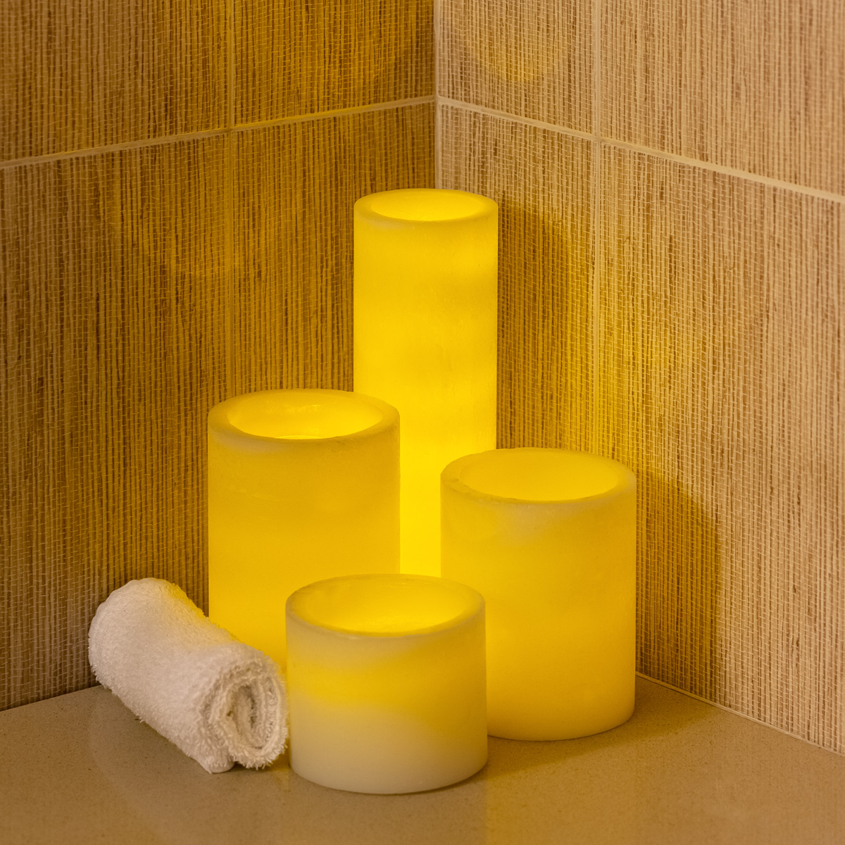 G5 Flameless Pillars Spa Inspiration