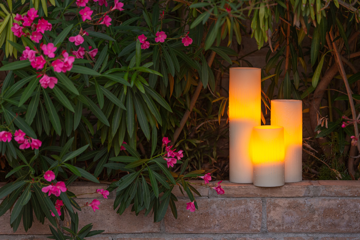 G5 Flameless Pillar Candles - Backyard Decor