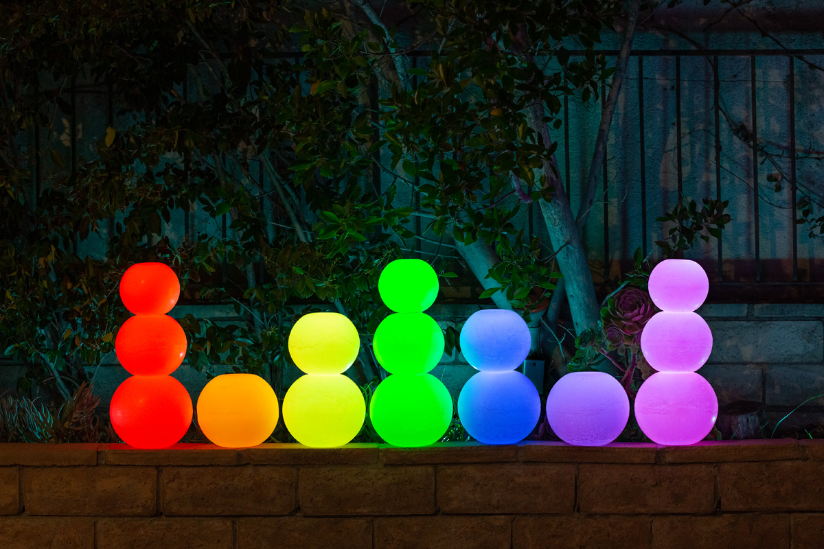 G5 Flameless Spheres Rainbow Pattern Multi-Level