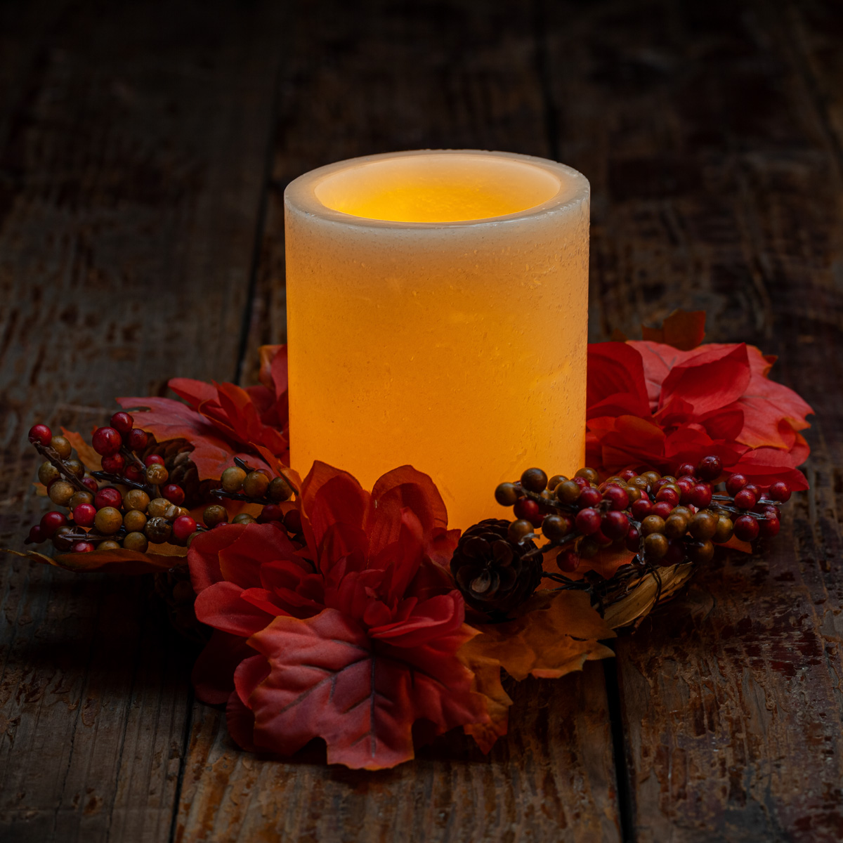 G5 Flameless Candles - Thanksgiving Wreath