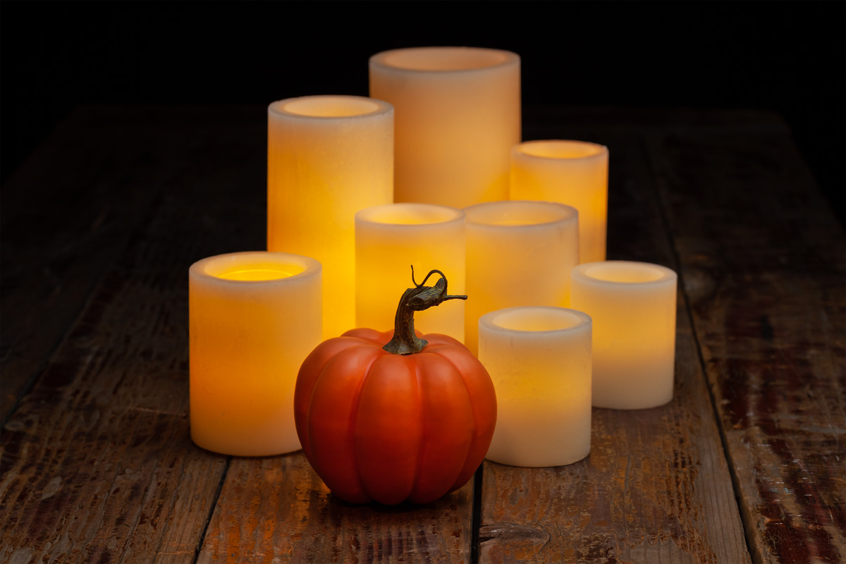 A G5 Flameless Thanksgiving Centerpiece
