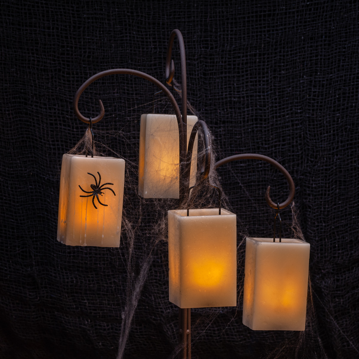G5 Flameless Candles - Halloween Webbed Candelabra