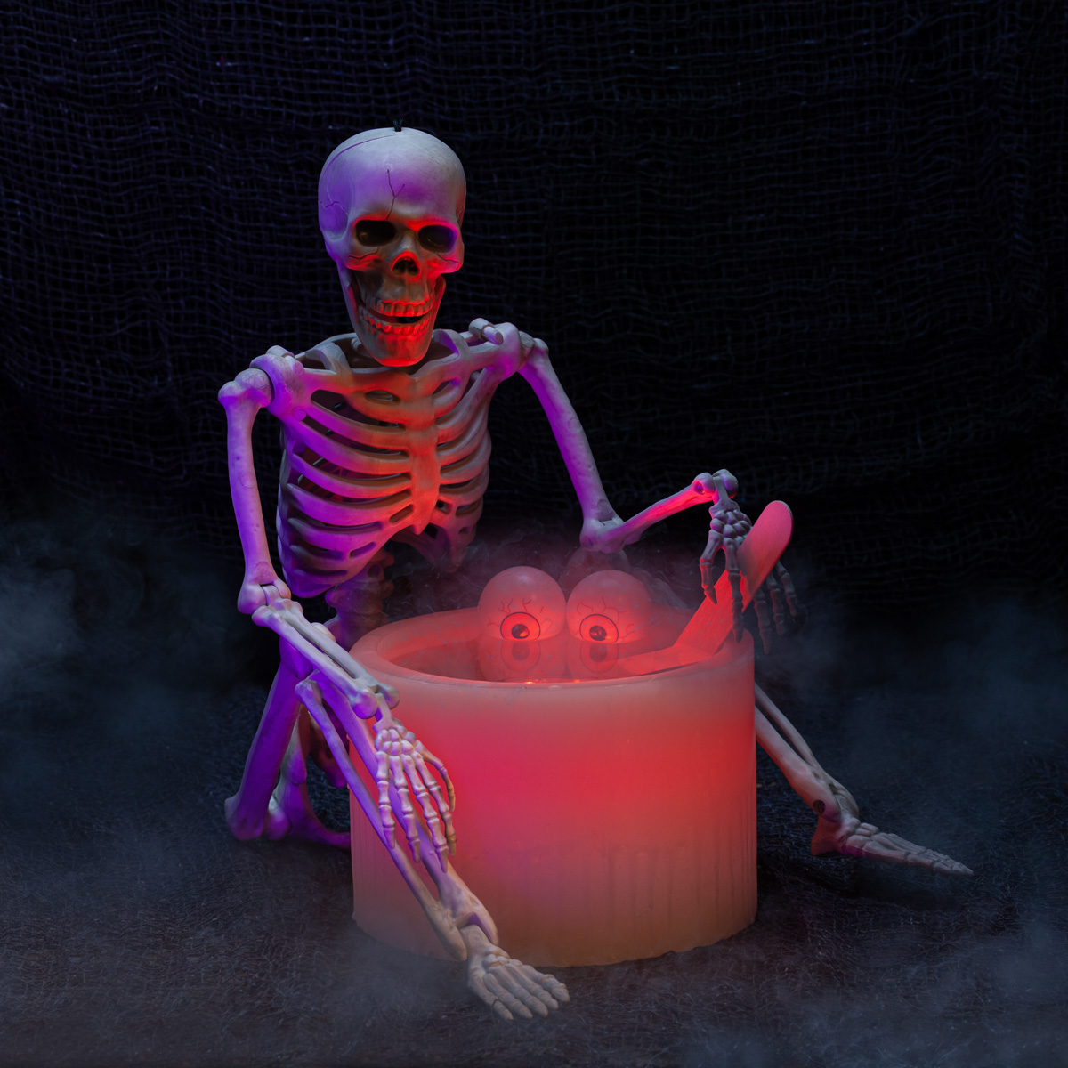 G5 Flameless Candles - Skeleton Stirring Spooky Cauldron