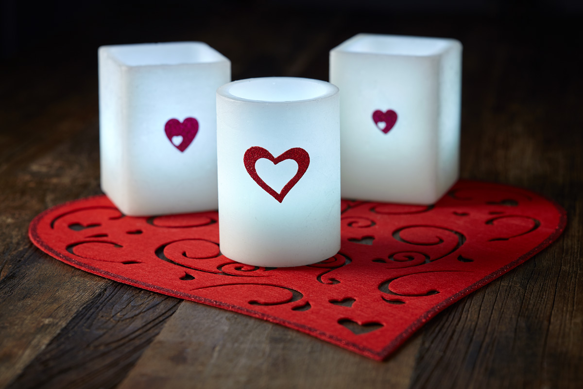 Valentine Heart Candles