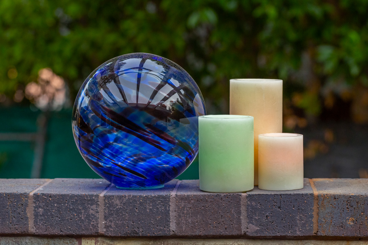 Contemporary Illuminated Wax Luminary Garden Decor