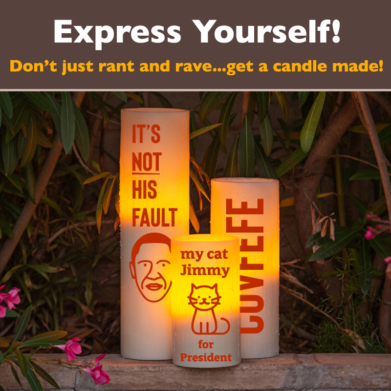 The Political Satire Personalized Candle