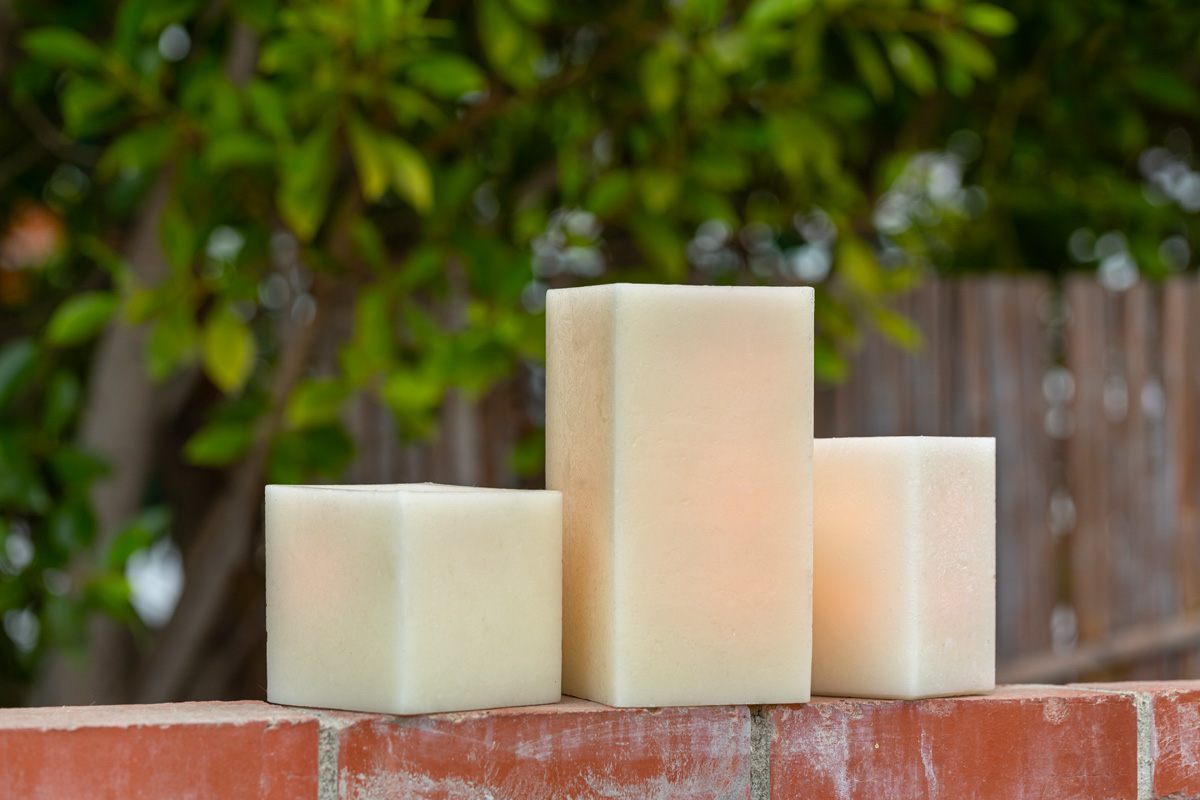Square Flameless Candles Poolside Event Decor