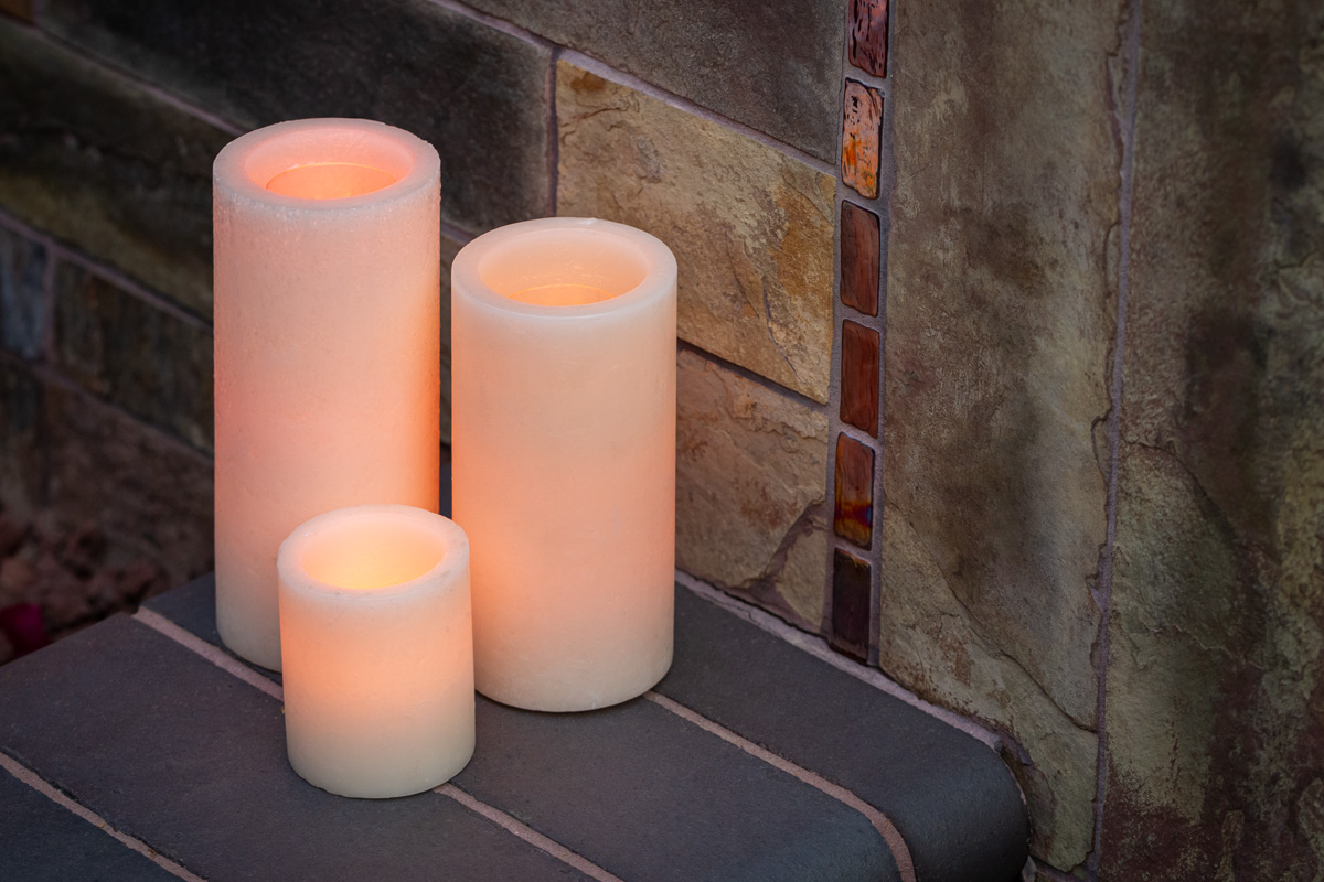 Flameless Wax Luminaries Pathway Event Decor