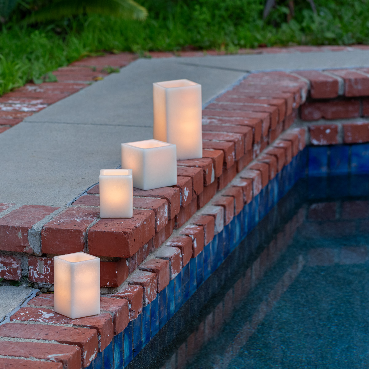 Flameless Candles Home Poolside Event Decor