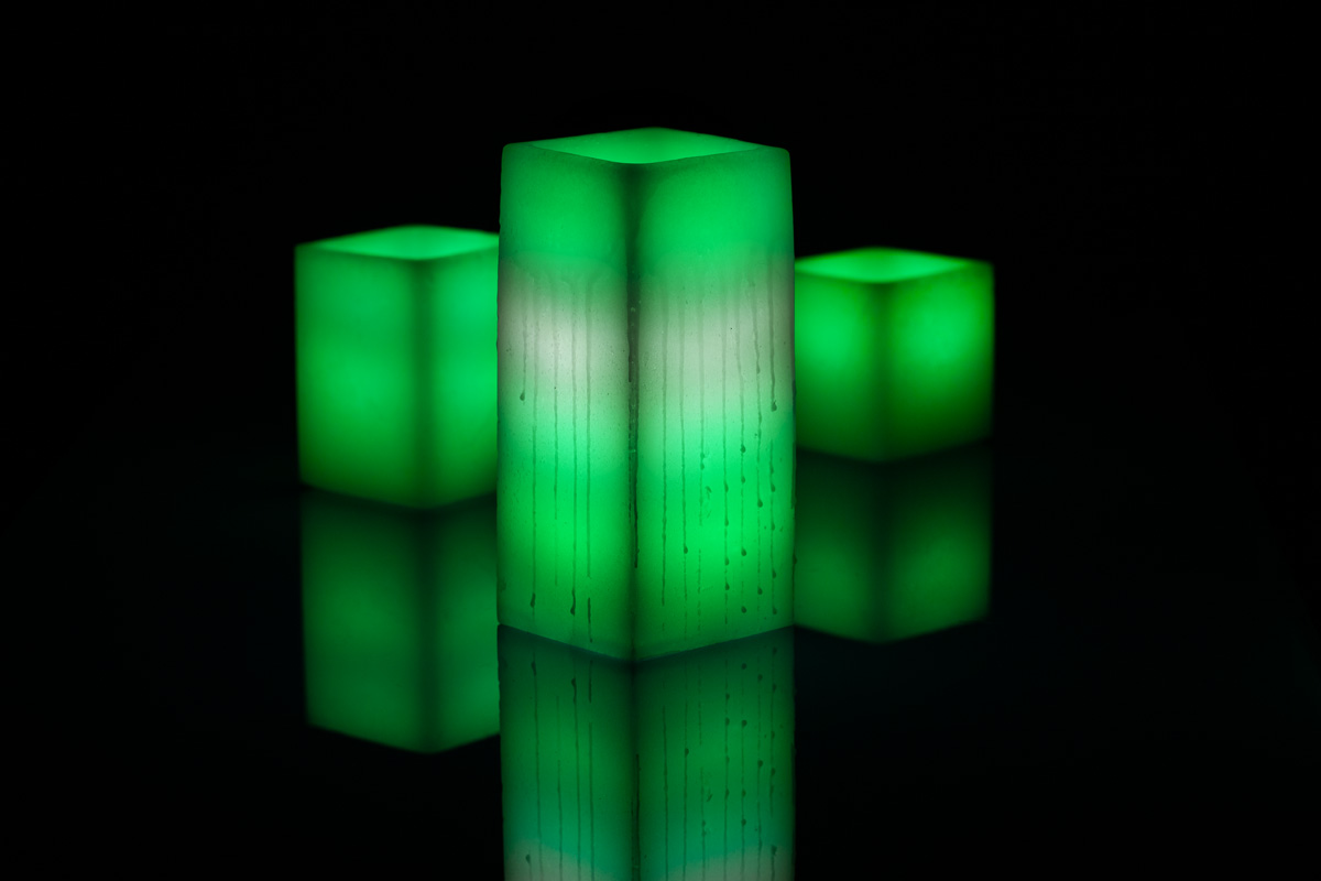 St Patrick's Flameless Candle Set