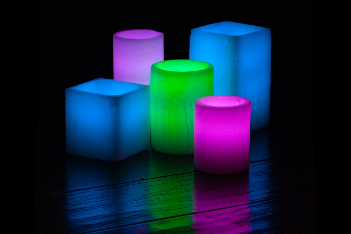 Flameless Candles Cluster Contemporary Art Deco
