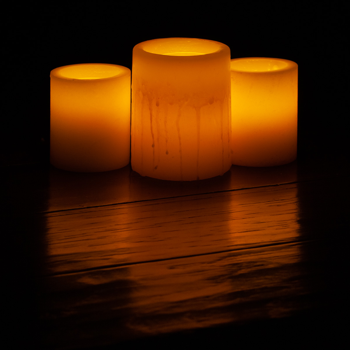 Complete Amber Illumination Flameless Candle Trio