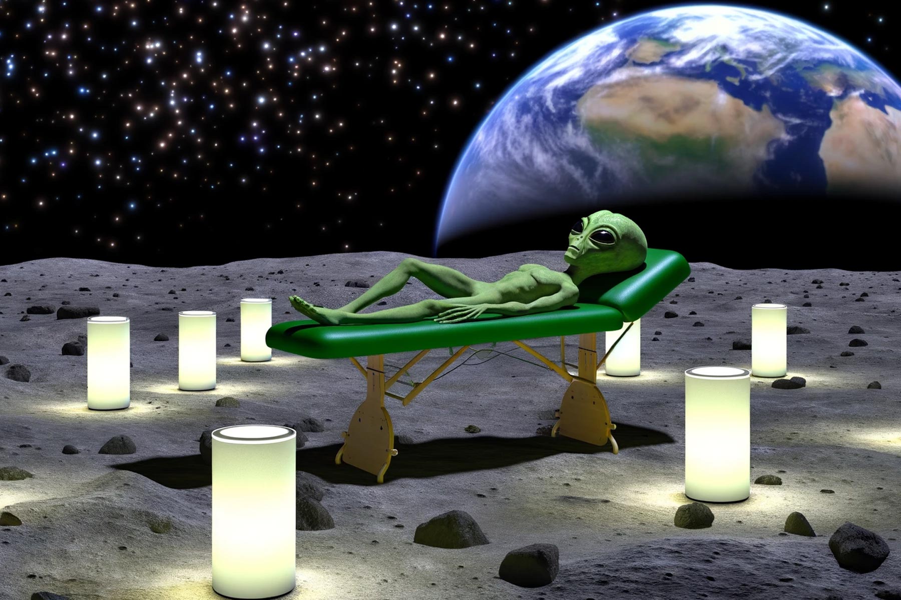 Alien Relaxation: A Cosmic Spa Experience