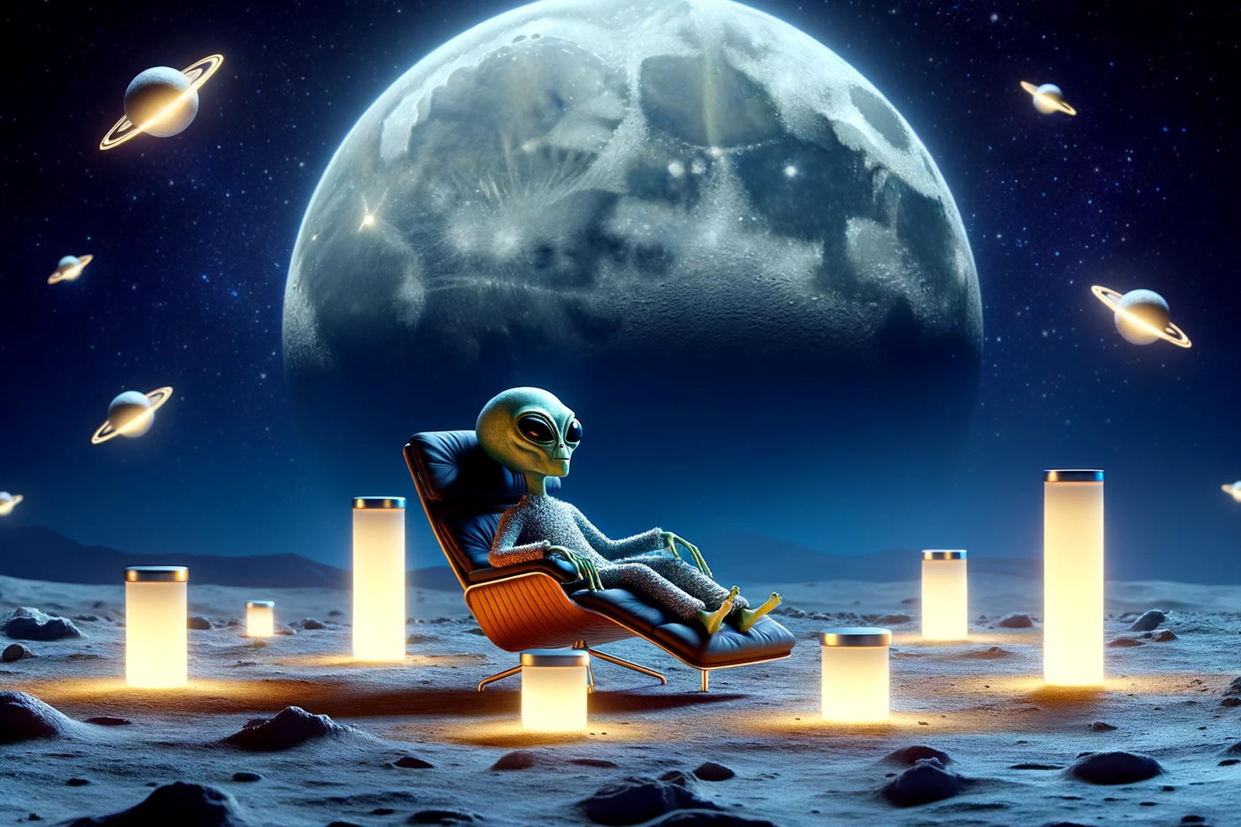 Lunar Lounge with Cosmic View