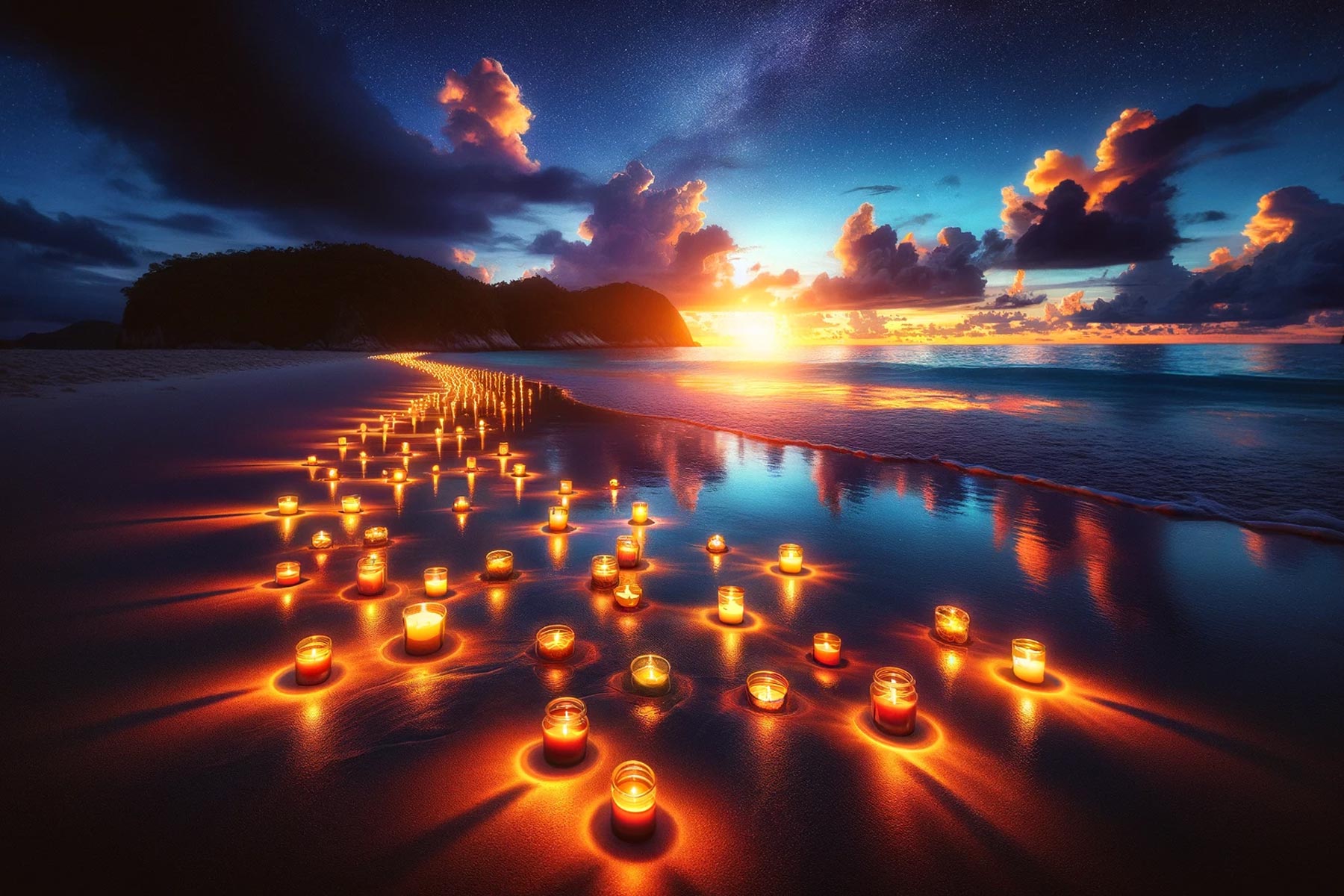 Enchanted Beach at Sunset