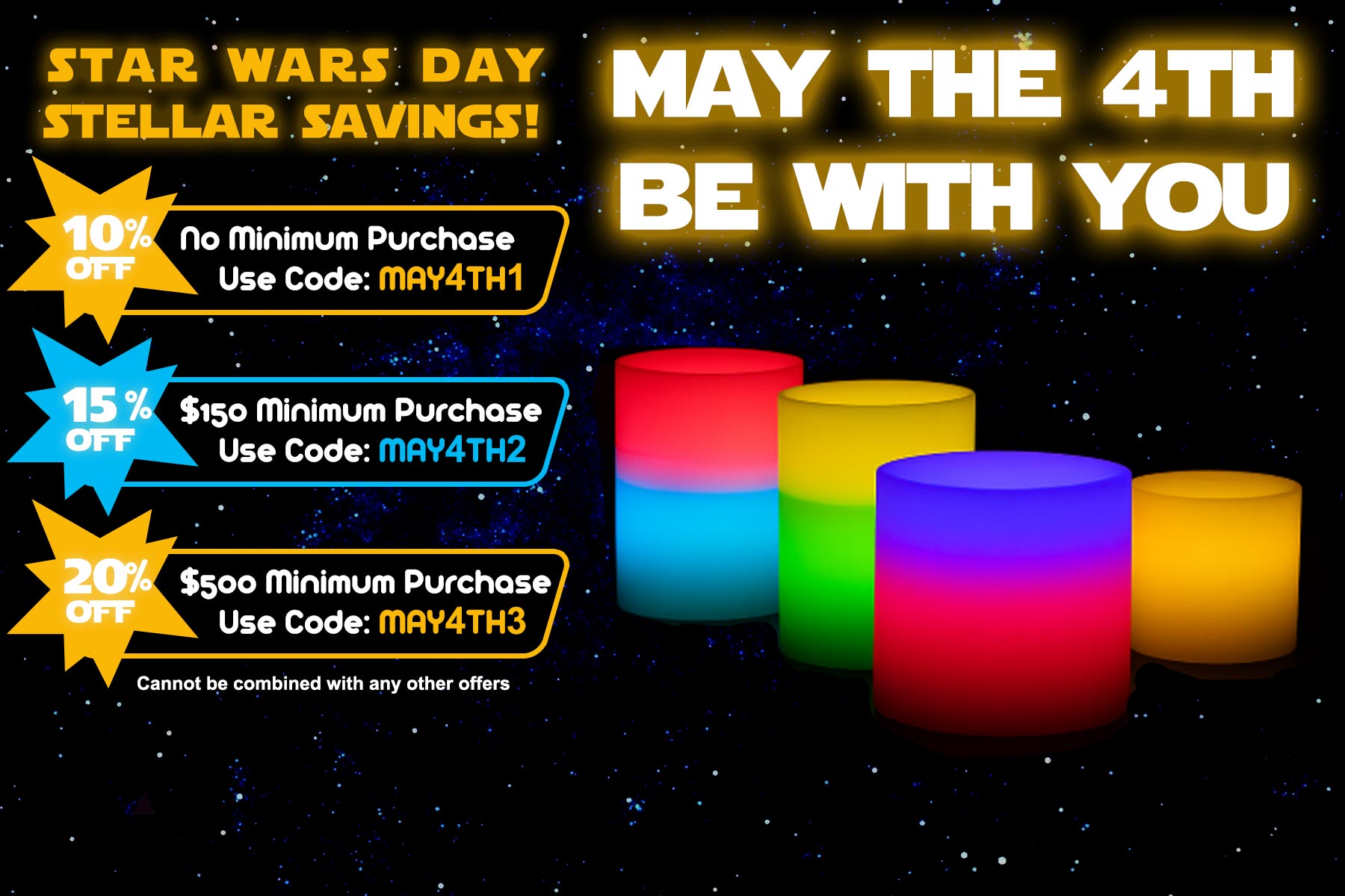 This Star Wars Day, Glow Like a Candle Saber!