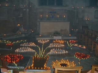 Dear 100Candles.com,
Here is a picture of one of our displays that was put up in memory of the Tsunami victims.
Thank you for your time in searching for the candles we needed and getting them to u