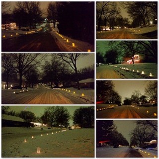 Here are some photos from our neighborhood luminaries. Thank you so much for helping me with the tea lights, they were a hit. I am sure we will be ordering again next year!
