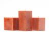 Orange Mottled Square Pillar Candles