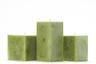 Green Mottled Square Pillar Candles