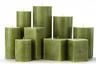 Green Mottled Pillar Candles