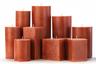 Orange Mottled Pillar Candles