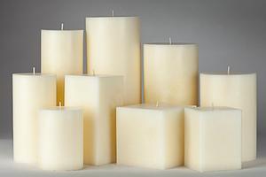 Ivory Mottled Pillar Candles