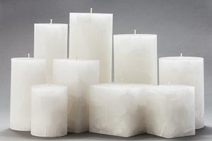 Chunky White Pillar Candles