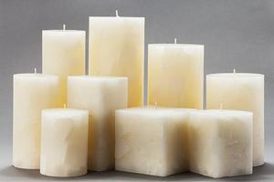 Chunky Ivory Pillar Candles