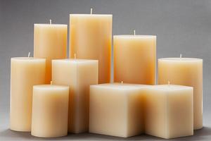 Large Ivory Pillar Candles