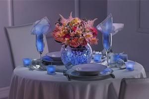 DIY Blue Wedding Centerpieces