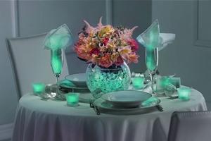 DIY Teal Wedding Centerpieces