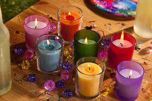 Votive Candles in Glass Cups