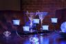 Candelabra Centerpiece with Blue LED Lights