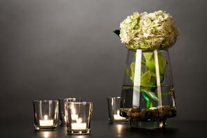 DIY Floral Centerpiece with Candles
