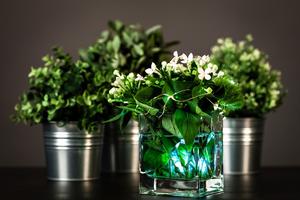 DIY Floral Centerpiece with LED Lights