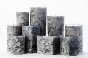 Black Chunky Pillar Candles