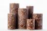 Brown Chunky Pillar Candles