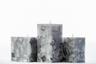 Square Black Chunky Pillar Candles