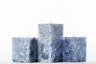Square Blue Chunky Pillar Candles
