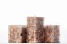 Square Brown Chunky Pillar Candles